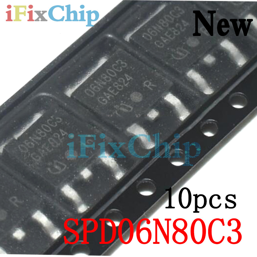 10PCS SPD06N80C3 06N80C3 TO-252 SPD06N80 SOT 06N80 6N80 ใหม่เอี่ยม