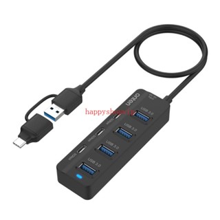 Hsv อะแดปเตอร์ฮับ USB 3 0 7 พอร์ต Type C เป็น USB 3 0 USB C USB 3 0