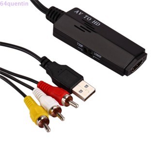 Quentin อะแดปเตอร์แปลง AV เป็น HDMI RCA เป็น HDMI สะดวก ไม่ต้องใช้ไดรเวอร์ สายยาว สั้น ใช้งานง่าย สําหรับ DVD กล้อง จอแสดงผล HD