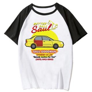 เสื้อยืด พิมพ์ลายกราฟิกอนิเมะ Better Call Saul แฟชั่นฤดูร้อน สําหรับผู้หญิง y2k