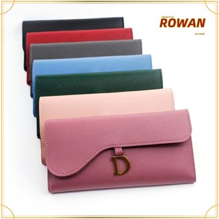 Rowans กระเป๋าสตางค์ ใบยาว หนัง PU ขนาดใหญ่ จุของได้เยอะ ใส่เหรียญได้ แฟชั่นสําหรับสตรี