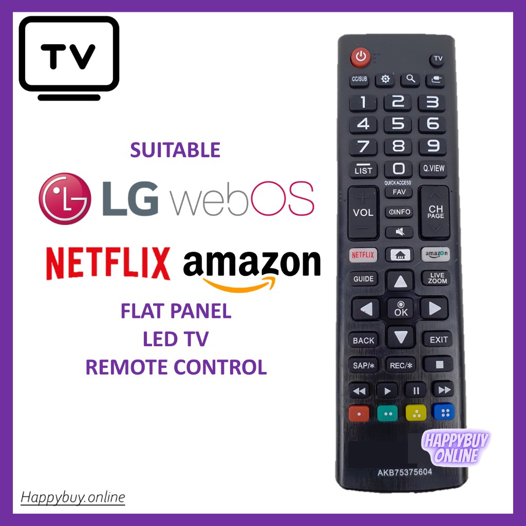 ใช้สําหรับ LG WebOS Smart TV รีโมทคอนโทรล AKB75375304 ใช้สําหรับ LG Smart LED YouTube TV Remote Repl