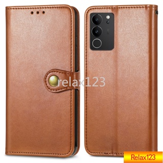 เคสโทรศัพท์หนัง PU ฝาพับ พร้อมช่องใส่บัตร และขาตั้ง สําหรับ Vivo V29 V29 Pro 2023