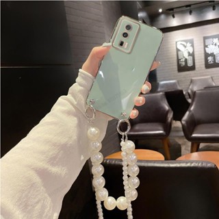 เคสโทรศัพท์มือถือ ซิลิโคนนิ่ม พร้อมสายคล้อง ประดับไข่มุก สําหรับ Xiaomi Redmi K60 Ultra K50 Pro