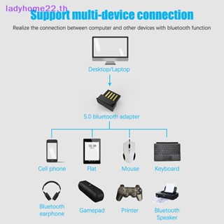 Doulady อะแดปเตอร์รับสัญญาณ USB 5.0 BT5.0 สําหรับ PC เมาส์ หูฟัง ลําโพง แล็ปท็อป คอมพิวเตอร์