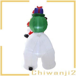 [Chiwanji2] ตุ๊กตาหมีซานตาคลอสเป่าลม สําหรับปาร์ตี้ วันหยุด