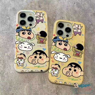 เคสโทรศัพท์มือถือแบบนิ่ม ผิวด้าน กันกระแทก ลายการ์ตูนชินจังน่ารัก สําหรับ IPhone 7 8 6 6s 15 Plus 11 12 15 13 14 Pro MAX XR X XS MAX SE 2020