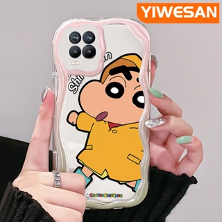 เคสโทรศัพท์มือถือแบบนิ่ม ใส กันกระแทก ลายการ์ตูนชินจัง สีครีม สําหรับ Realme 8 5G 8s 5G Q3i V13 5G Narzo 30 Q3