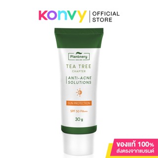 PlantneryTea Tree Sunscreen Acne Oil Control SPF50/PA+++ 30g แพลนท์เนอรี่ กันแดด ที ทรี สูตรควบคุมความมัน.