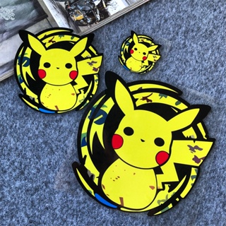 Jdm สติกเกอร์สะท้อนแสง ลายการ์ตูนอนิเมะ Kawaii Pikachu Pokemon สําหรับติดตกแต่งรถยนต์ รถมอเตอร์ไซค์ สกูตเตอร์ไฟฟ้า ตัวถัง หน้าต่าง ฝาถังน้ํามันด้านหลัง