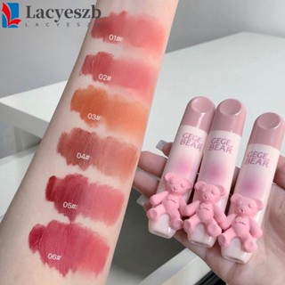 Lacyeszb ลิปสติก ลิปกลอส เนื้อแมตต์กํามะหยี่ 6 สี ติดทนนาน สําหรับนักเรียน