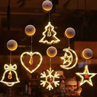 [ Featured ] โคมไฟ LED รูปเกล็ดหิมะ และดาว ใช้แบตเตอรี่ สําหรับตกแต่งต้นคริสต์มาส ปีใหม่