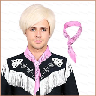 วิกผมคอสเพลย์ 23 2023 Barbie Ken สีชมพู สําหรับตกแต่งปาร์ตี้ฮาโลวีน