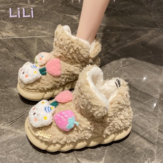 LiLi  องเท้าแตะหญิง รองเท้าแตะ ลำลองสำหรับผู้หญิง พื้นรองเท้าหนามาก 36Z230907