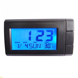 Xin นาฬิกาอิเล็กทรอนิกส์ดิจิทัล LCD พร้อมไฟแบ็คไลท์ สําหรับติดรถยนต์