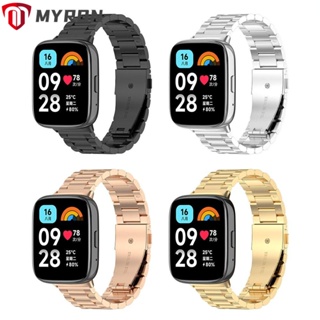 Myron สายนาฬิกาข้อมือสเตนเลส โลหะ แบบเปลี่ยน สําหรับ Redmi Watch 3 Active Smart Watch