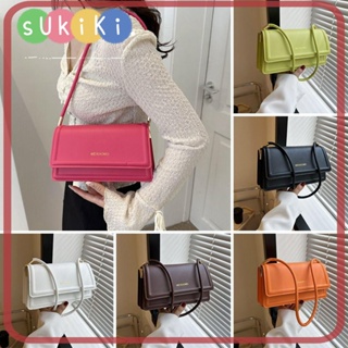 Sukiki กระเป๋าสะพายไหล่ ใต้วงแขน หนัง PU สีพื้น สําหรับผู้หญิง