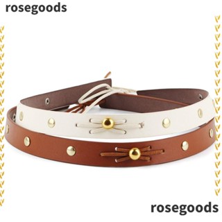 Rosegoods1 หัวเข็มขัดหนัง PU แฮนด์เมด ปรับได้ สําหรับตกแต่งหมวก DIY