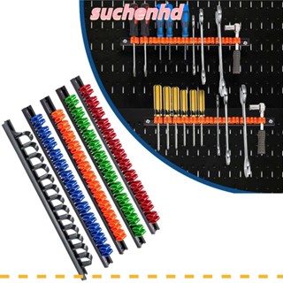 Suchenhd ที่วางประแจ ที่แขวนแสดง เครื่องมือฮาร์ดแวร์ ไขควง จัดระเบียบ รางพลาสติก แบบติดผนัง มืออาชีพ ชั้นเก็บไขควง โรงรถ Workshops