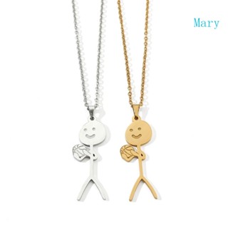 Mary สร้อยคอโซ่ จี้ท่าทางนิ้วกลาง เครื่องประดับ สําหรับผู้หญิง และผู้ชาย