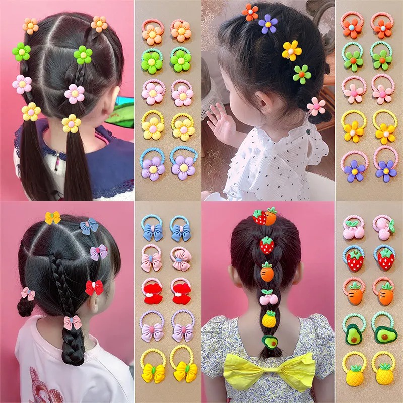 20 ชิ้น น่ารัก ยางรัดผม สําหรับเด็กผู้หญิง ผลไม้ ที่คาดผม สําหรับเด็ก ยางรัดผม การ์ตูน นิ้วหัวแม่มือ เชือกยางรัดผม ขนาดเล็ก เครื่องประดับผม