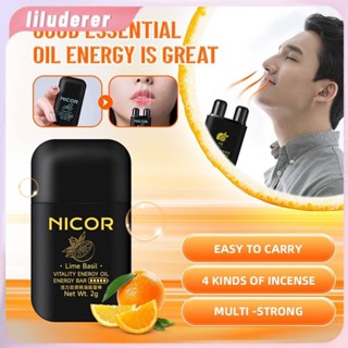 Nicor Nose Stick ของแท้ Mint Nasal Passage Stick จมูกดูด Class ขับรถสดชื่น Sober Stick ซ่อมกล่องจมูก Double-Hole สดชื่น HO