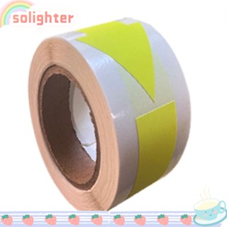 Solighter เทปสติกเกอร์ ลายลูกศร มีกาวในตัว กันน้ํา สีเหลือง สําหรับติดพื้น 150 ชิ้น