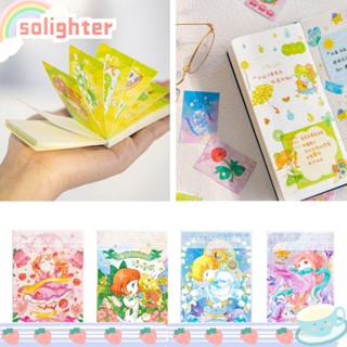 Solighter สติกเกอร์กระดาษ ลาย Kawaii Planner สําหรับติดตกแต่งโทรศัพท์มือถือ Diy 50 แผ่น