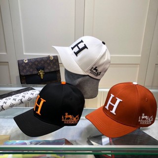 หมวกเบสบอล ผ้าฝ้ายแท้ ปักลาย Hermes เข้ากับทุกการแต่งกาย แฟชั่นสําหรับคู่รัก