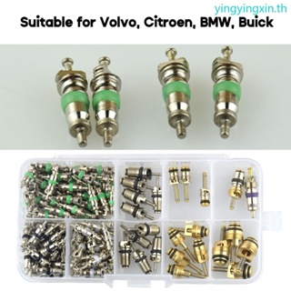 Yin ชุดวาล์วแกนเครื่องปรับอากาศ Ac Schrader-Valves R12- R134a 134 ชิ้น