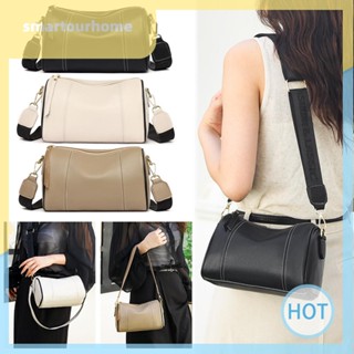 [smartourhome.th] กระเป๋าใส่เหรียญ หนัง PU ทรงกระบอก พร้อมสายคล้อง 2 เส้น สําหรับผู้หญิง