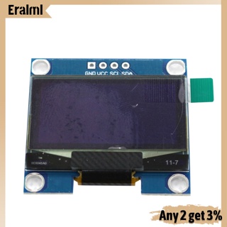 Eralml โมดูลหน้าจอ Oled 4-pin Gnd 1.3 นิ้ว 128x64 1106 ชิป I2c ความละเอียดสูง