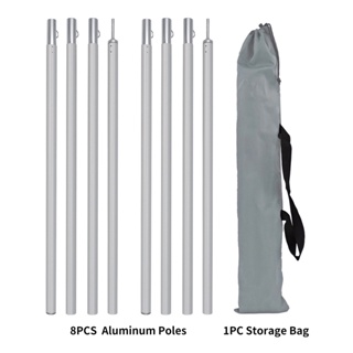 2pcs Lightweight Motorcycle Outdoor Camping Adjustable Length With Storage Bag RV Car Aluminum Rod Tent Telescoping Pole