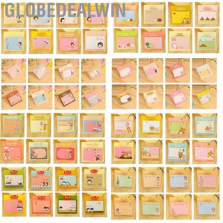 Globedealwin Cute Cartoon Sticky Notes Portable 20 Sheet Self Stick Creative Square Notepad