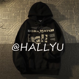 HALLYU เสื้อกันหนาว เสื้อฮู้ด ทนทาน INS unique chic WWY23909SC37Z230912