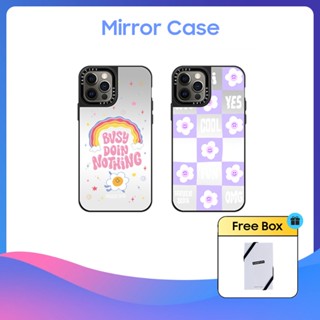 Casetify เคสโทรศัพท์มือถือแบบกระจกแข็ง ลาย Huyen Dinh สีรุ้ง สําหรับ iPhone 11 12 13 14 15 Plus Pro Max