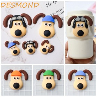 Desmond กิ๊บติดผม PVC ลายการ์ตูนสุนัข เครื่องประดับ DIY สําหรับตกแต่งรองเท้า 10 ชิ้น