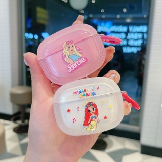 เคสหูฟังบลูทูธไร้สาย ทรงสี่เหลี่ยม ลายนางเงือก ดาว สําหรับ AirPods Case 1 2 Pro AirPods Pro 3