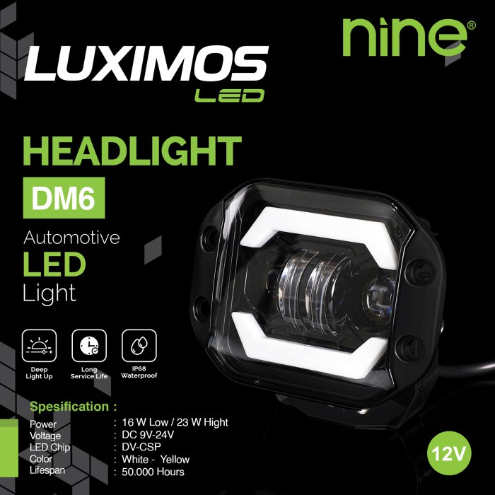 DAYMAKER NINE LUXIMOS DM6 LED HEADLAMP - NINE AUTOSERIES