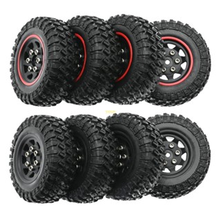 Youn อะไหล่ยางล้อรถไต่หินบังคับ สําหรับรถไต่หินบังคับ 1 24 Axial 4 ชิ้น