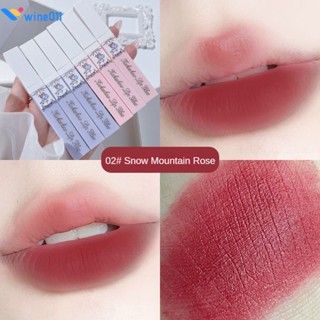 Kakashow Wonderland Lip Glaze 6 Colroa Soft Mist Matte ปรับสีผิวให้กระจ่างใส ราคาไม่แพง ไม่ติดง่าย ให้ความชุ่มชื้นและติดทนนาน Non-take Off Lip Glaze Delicate and Smooth wine011