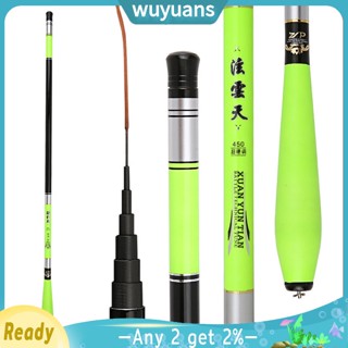 Wuyuans คันเบ็ดตกปลาคาร์บอนไฟเบอร์ น้ําหนักเบา แบบพกพา 3.6 ม. 4.5 ม. 5.4 ม. 6.3 ม. 7.2 ม.