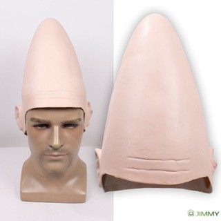 Coneheads Alien Latex หมวกไข่หน้ากากชี้ Alien Headgear Conical หน้ากากหมวกกันน็อกฮาโลวีน Carnival Party Props