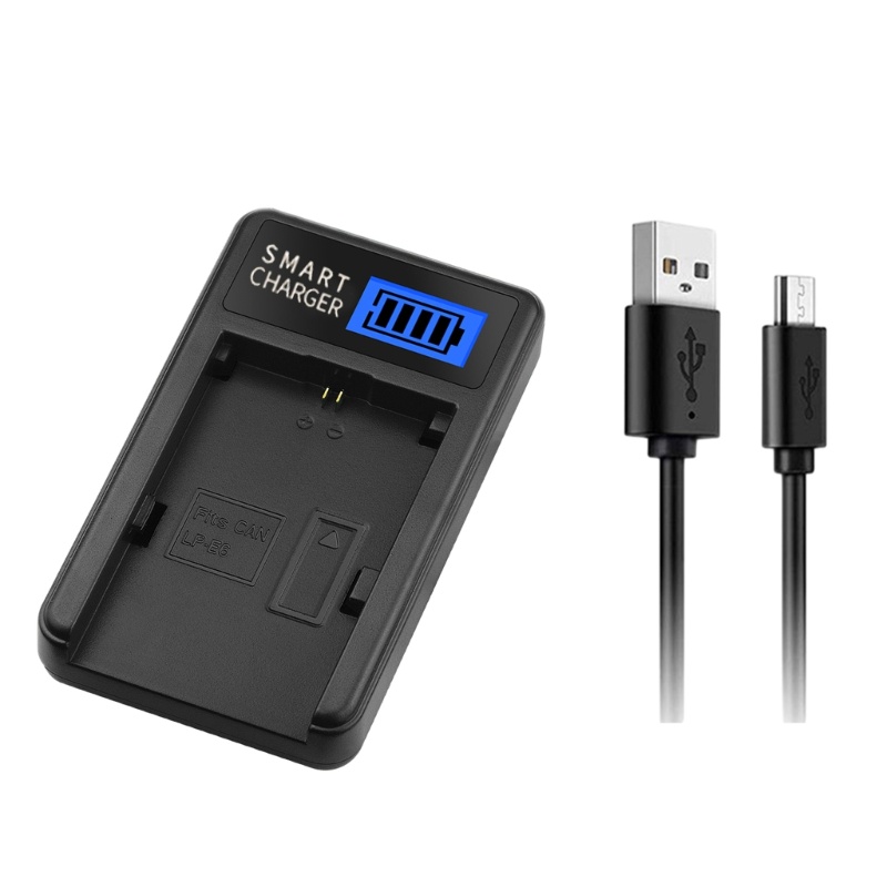 IOR LCD USB Charger LP-E6 LC E6 สําหรับ 5D Mark II 5D Mark III