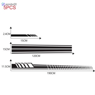 Jen สติกเกอร์ติดกระโปรงข้างรถยนต์ 5 ชิ้น + ฮู้ดรถยนต์ + สติกเกอร์กระจกมองหลัง Diy สําหรับตกแต่งรถยนต์