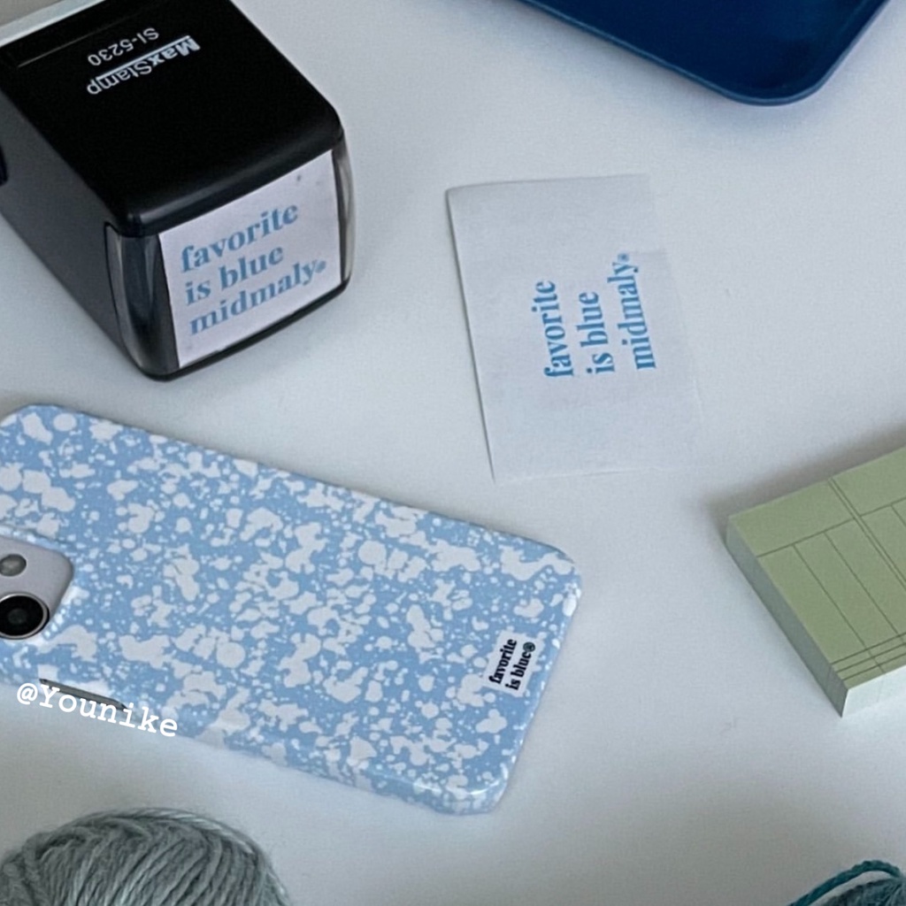 เกาหลีเกาหลีอินฟิล์มสาดหมึกสีฟ้าเหมาะสําหรับ iphone13pro/14promax Apple 11/12 เคสโทรศัพท์ 15/16pro/16plus ชุด