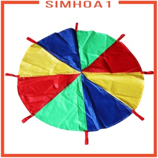 [Simhoa1] เต็นท์ร่มชูชีพ 6.5 ฟุต พร้อมด้ามจับ หลากสี สําหรับเด็ก เล่นเกมกลางแจ้ง