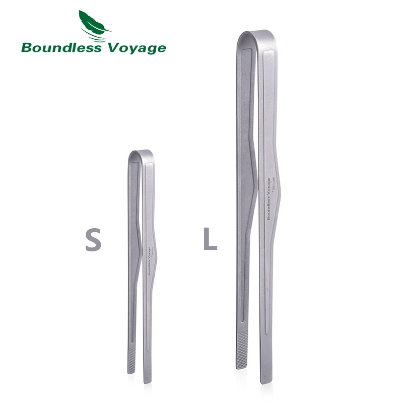 Boundless Voyage- ที่คีบอาหาร ไทเทเนียม สําหรับคีบน้ําแข็ง บาร์บีคิว สเต็ก เนื้อสัตว์ คลิปบาร์บีคิว