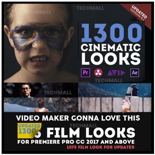 1300 Cinematic Looks LUTs Color Presets Pack for Premiere Pro