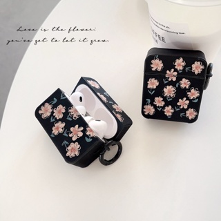 เคสหนัง ลายดอกไม้สีเหลือง สําหรับ Apple AirPods 1 2 Pro 3 Pro2